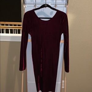 Maroon Velvet Dress ✨